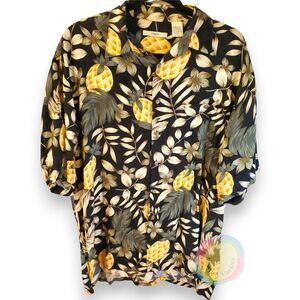 Campia Moda Men's L Rayon Pineapple Hawaiian Shirt